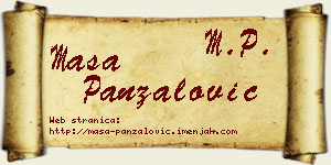 Maša Panzalović vizit kartica